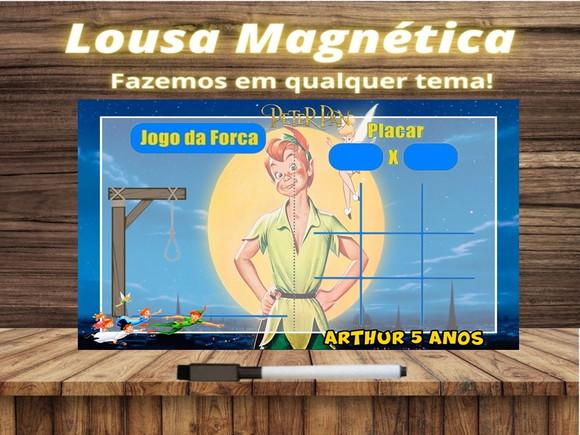 Lousa Magnética + Jogo da Velha + Forca Peter Pan com Emb.