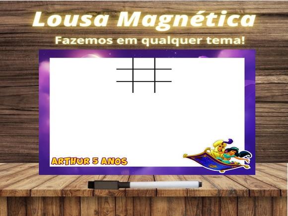 Lousa Magnética + Jogo da Velha Aladdin com Embalagem