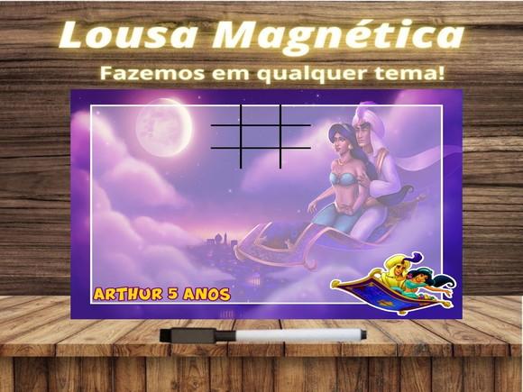 Lousa Magnética + Jogo da Velha Aladdin com Embalagem