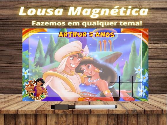Lousa Magnética + Jogo da Velha Aladdin com Embalagem