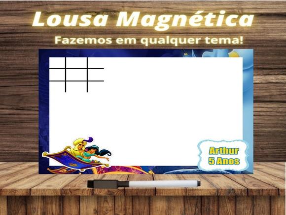 Lousa Magnética + Jogo da Velha Aladdin com Embalagem
