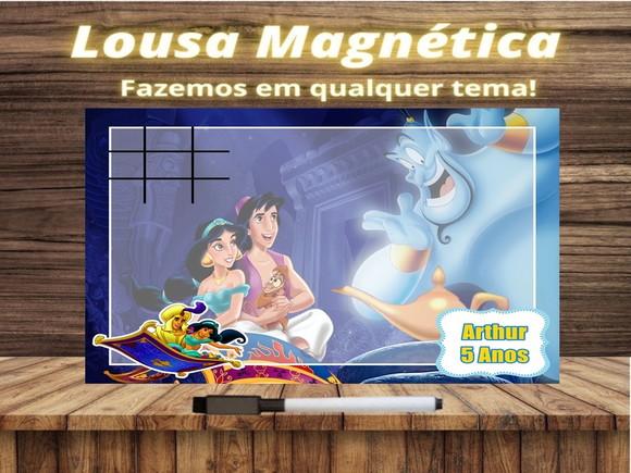 Lousa Magnética + Jogo da Velha Aladdin com Embalagem