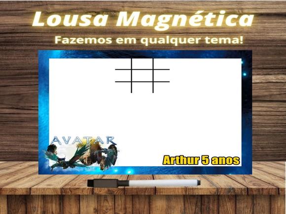 Lousa Magnética + Jogo da Velha Avatar com Embalagem