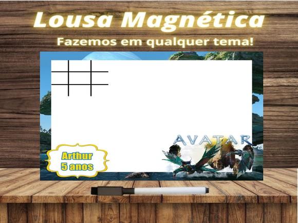 Lousa Magnética + Jogo da Velha Avatar com Embalagem