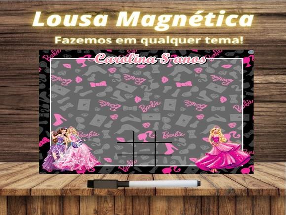 Lousa Magnética + Jogo da Velha Barbie com Embalagem