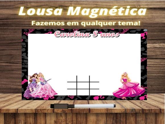 Lousa Magnética + Jogo da Velha Barbie com Embalagem