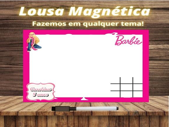 Lousa Magnética + Jogo da Velha Barbie com Embalagem
