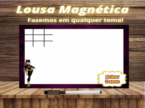 Lousa Magnética + Jogo da Velha Batgirl com Embalagem