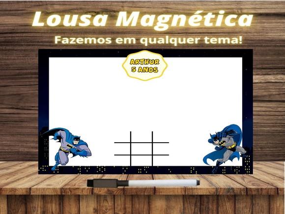 Lousa Magnética + Jogo da Velha Batman com Embalagem