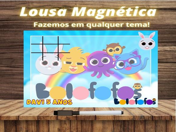 Lousa Magnética + Jogo da Velha Bolofofos com Embalagem