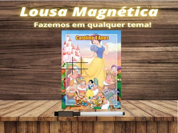 Lousa Magnética + Jogo da Velha Branca de Neve com Embalagem