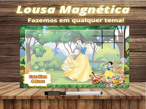 Lousa Magnética + Jogo da Velha Branca de Neve com Embalagem