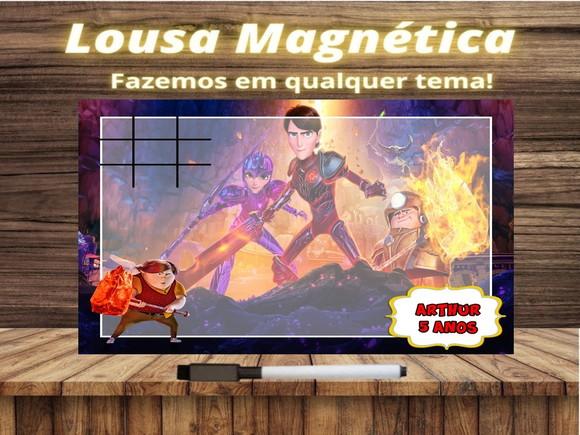 Lousa Magnética + Jogo da Velha Caçadores de Trolls com Emb.