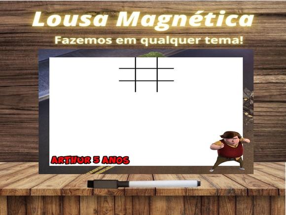 Lousa Magnética + Jogo da Velha Caçadores de Trolls com Emb.