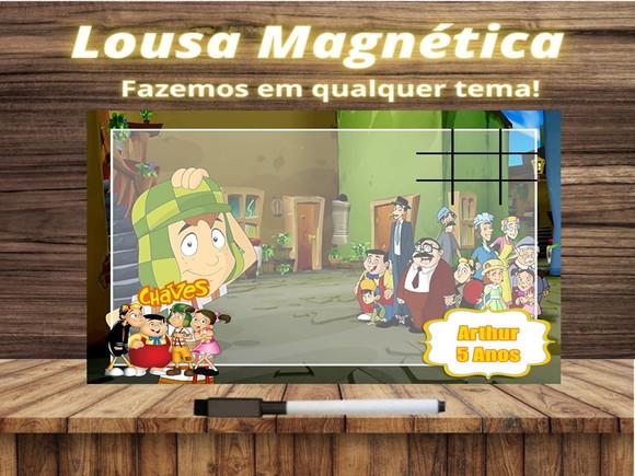 Lousa Magnética + Jogo da Velha Chaves com Embalagem