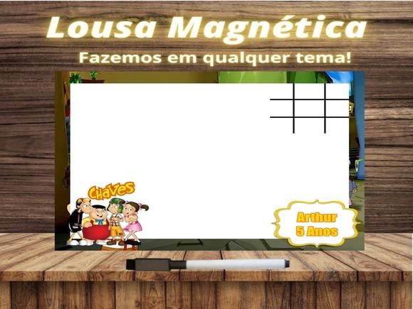 Lousa Magnética + Jogo da Velha Chaves com Embalagem