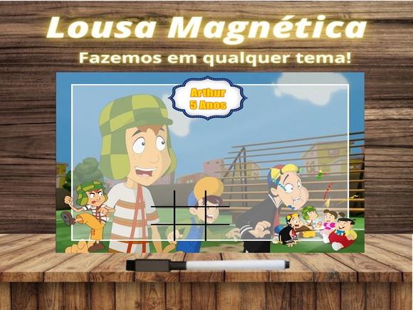 Lousa Magnética + Jogo da Velha Chaves com Embalagem