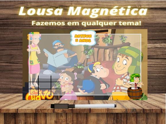 Lousa Magnética + Jogo da Velha Chaves com Embalagem
