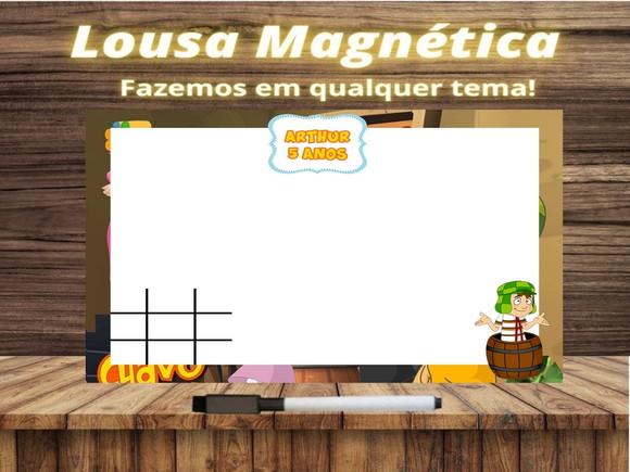 Lousa Magnética + Jogo da Velha Chaves com Embalagem