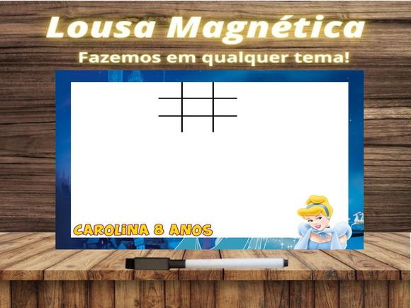 Lousa Magnética + Jogo da Velha Cinderela com Embalagem