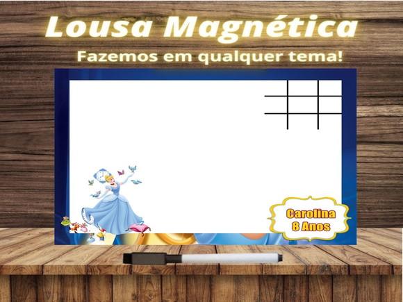 Lousa Magnética + Jogo da Velha Cinderela com Embalagem