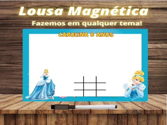 Lousa Magnética + Jogo da Velha Cinderela com Embalagem