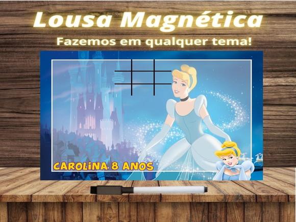 Lousa Magnética + Jogo da Velha Cinderela com Embalagem