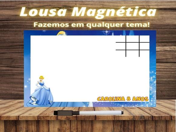 Lousa Magnética + Jogo da Velha Cinderela com Embalagem