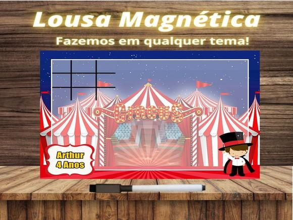Lousa Magnética + Jogo da Velha Circo com Embalagem