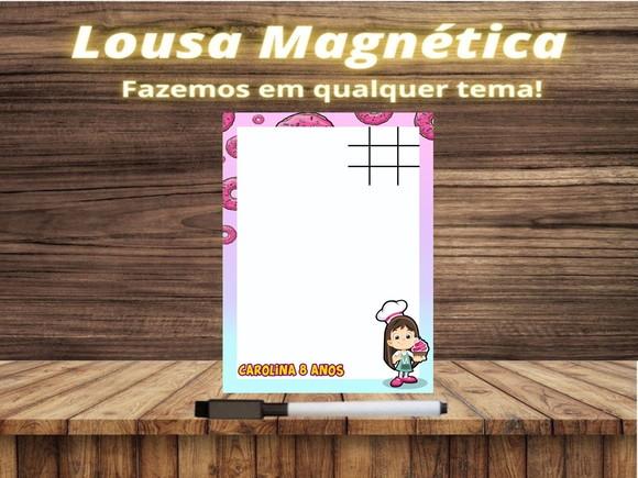 Lousa Magnética + Jogo da Velha Confeitaria com Embalagem