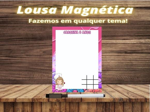 Lousa Magnética + Jogo da Velha Confeitaria com Embalagem