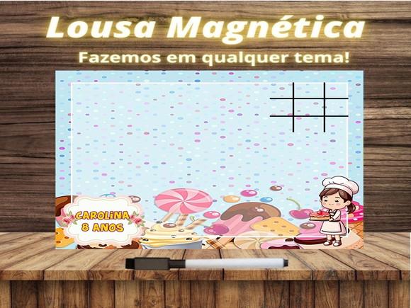 Lousa Magnética + Jogo da Velha Confeitaria com Embalagem