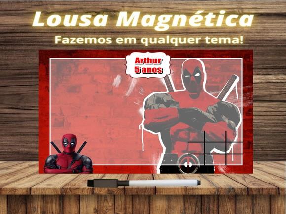 Lousa Magnética + Jogo da Velha Deadpool com Embalagem