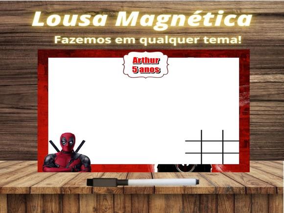 Lousa Magnética + Jogo da Velha Deadpool com Embalagem