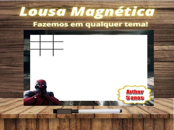 Lousa Magnética + Jogo da Velha Deadpool com Embalagem