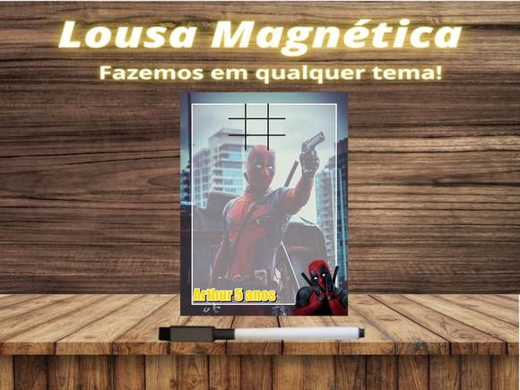 Lousa Magnética + Jogo da Velha Deadpool com Embalagem