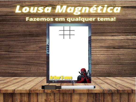 Lousa Magnética + Jogo da Velha Deadpool com Embalagem