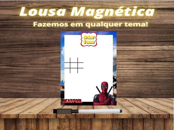 Lousa Magnética + Jogo da Velha Deadpool com Embalagem