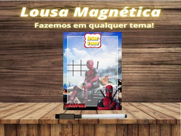 Lousa Magnética + Jogo da Velha Deadpool com Embalagem