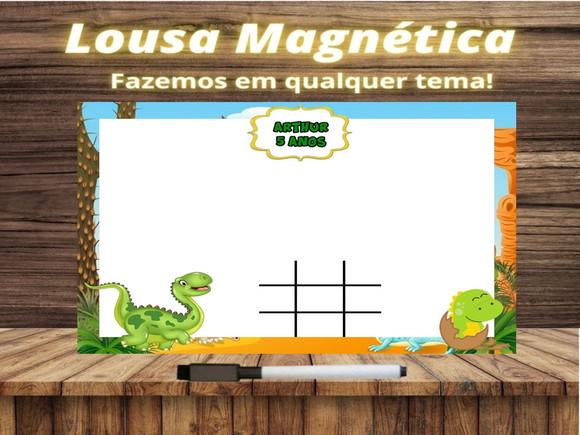 Lousa Magnética + Jogo da Velha Dinossauro com Embalagem