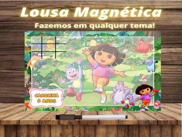Lousa Magnética + Jogo da Velha Dora Aventureira c Embalagem