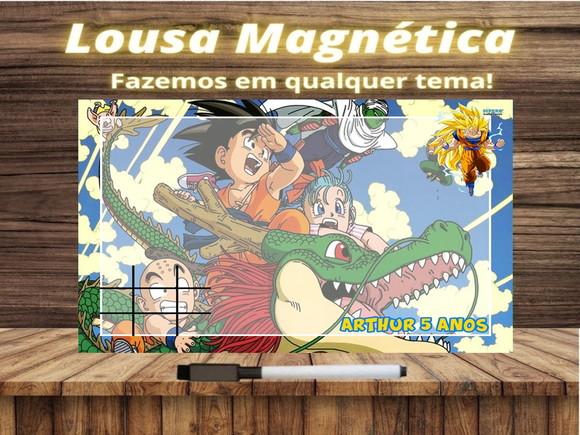 Lousa Magnética + Jogo da Velha Dragon Ball Z com Embalagem