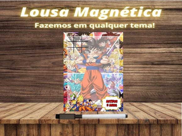 Lousa Magnética + Jogo da Velha Dragon Ball Z com Embalagem