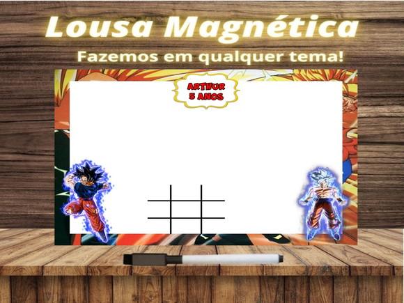 Lousa Magnética + Jogo da Velha Dragon Ball Z com Embalagem