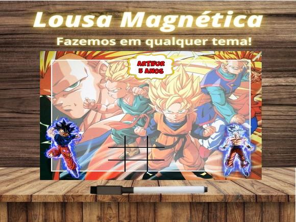 Lousa Magnética + Jogo da Velha Dragon Ball Z com Embalagem