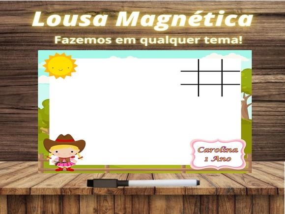 Lousa Magnética + Jogo da Velha Fazendinha com Embalagem