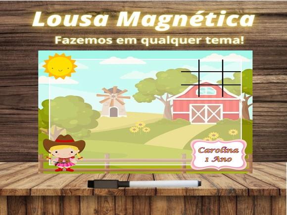 Lousa Magnética + Jogo da Velha Fazendinha com Embalagem