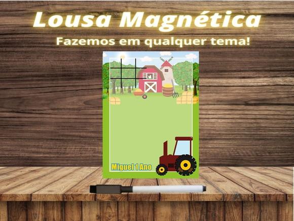 Lousa Magnética + Jogo da Velha Fazendinha com Embalagem