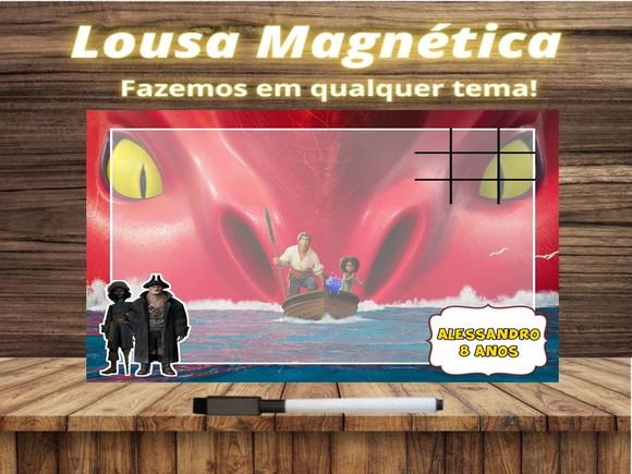 Lousa Magnética + Jogo da Velha Fera do Mar com Embalagem