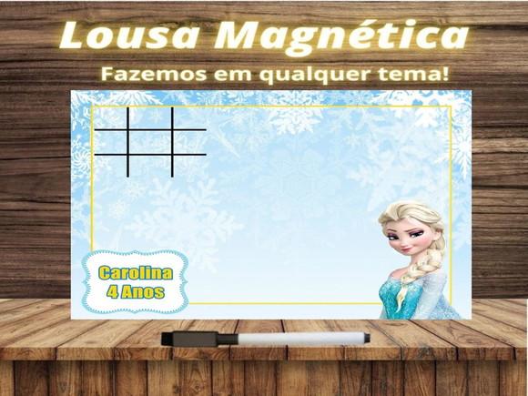 Lousa Magnética + Jogo da Velha Frozen com Embalagem